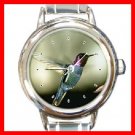 Humming Bird Animal Round Italian Charm Wrist Watch 203