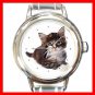 Cute Cat Kitty Round Italian Charm Wrist Watch 209