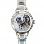 SIBERIAN HUSKY Dog Animal Round Italian Charm Wrist Watch 212