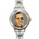 NO SMOKING CIGARETTTE SIGN HEALTH Round Italian Charm Wrist Watch 223