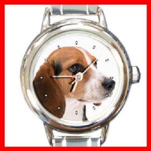 Beagle Dog Pet Animal Round Italian Charm Wrist Watch 231
