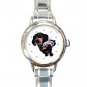 Dachshund Dog Pet Animal Round Italian Charm Wrist Watch 232
