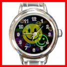 Cute SMILEY Face Smile Round Italian Charm Wrist Watch 235