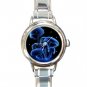 Magic Blue Mushroom Round Italian Charm Wrist Watch 256