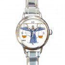 Angels of Libra Round Italian Charm Wrist Watch 261