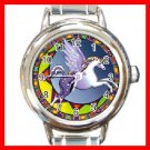 Unicorn Pegasus Myth Round Italian Charm Wrist Watch 267