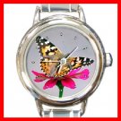Butterfly Fly Insect Round Italian Charm Wrist Watch 272
