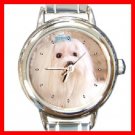 MALTESE Dog Pet Animal Round Italian Charm Wrist Watch 276