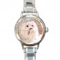 MALTESE Dog Pet Animal Round Italian Charm Wrist Watch 276