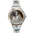 Bullmastiff Dog Pet Animal Round Italian Charm Wrist Watch 278