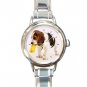 Beagle Dog Pet Animal Round Italian Charm Wrist Watch 279