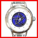 WICCA PENTACLE Round Italian Charm Wrist Watch 286