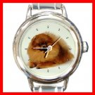 Cute POMERANIAN DOG Pet Round Italian Charm Wrist Watch 287