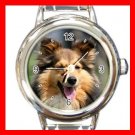 Shetland Sheepdog DOG Pet Animal Round Italian Charm Wrist Watch 296