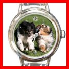 Shetland Sheepdog Friendship DOG Pet Animal Round Italian Charm Wrist Watch 297