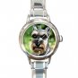 Schnauzer DOG Pet Animal Round Italian Charm Wrist Watch 300