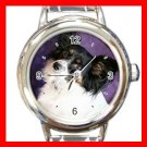 Papillon DOG Pet Animal Round Italian Charm Wrist Watch 319