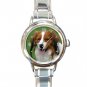 Kooikerhondje DOG Pet Animal Round Italian Charm Wrist Watch 329