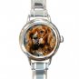 King Charles Spaniel DOG Pet Animal Round Italian Charm Wrist Watch 330