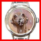 Italian Greyhound DOG Pet Animal Round Italian Charm Wrist Watch 338