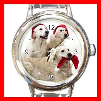 Golden Retriever DOG Pet Animal Round Italian Charm Wrist Watch 347