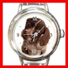 German Wirehaired Pointer DOG Pet Round Italian Charm Wrist Watch 349