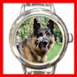 German Shepherd DOG Pet Round Italian Charm Wrist Watch 351