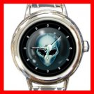 Alien Face UFO Space Round Italian Charm Wrist Watch 374