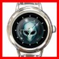 Alien Face UFO Space Round Italian Charm Wrist Watch 374