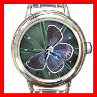 Female Butterfly Hobby Round Italian Charm Wrist Watch 402