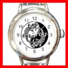 Karma Gecko Yin Yang Round Italian Charm Wrist Watch 403