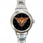Cool Devil Head Art Round Italian Charm Wrist Watch 404