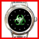Biohazard Green Bio Hazard Round Italian Charm Wrist Watch 416