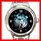 White Tiger Round Italian Charm Wrist Watch 417