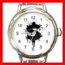 Dollar Splatter Design Fun Round Italian Charm Wrist Watch 423