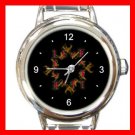 Love Hate Quad Ambigram Fun Round Italian Charm Wrist Watch 428
