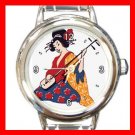 Geisha Geiko Janapese Art Round Italian Charm Wrist Watch 433