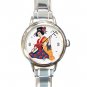 Geisha Geiko Janapese Art Round Italian Charm Wrist Watch 433