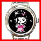 Geisha Geiko Janapese Art Round Italian Charm Wrist Watch 434