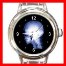 Skull Skeleton X-Ray Cool Round Italian Charm Wrist Watch 445