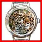 Amur Leopard Animal Round Italian Charm Wrist Watch 448