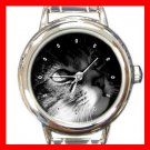 Cute Cat Kitty Pet Round Italian Charm Wrist Watch 454
