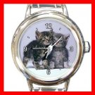 Cute Cats Friendship Pet Round Italian Charm Wrist Watch 455