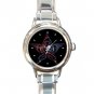 Wicca Pentagram Dragons Round Italian Charm Wrist Watch 464