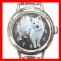 American Eskimo Dog Pet Round Italian Charm Wrist Watch 466