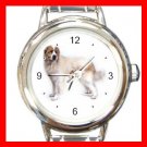 Great Pyrenees Dog Pet Round Italian Charm Wrist Watch 467
