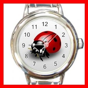 Ladybug Bug Insect Round Italian Charm Wrist Watch 468
