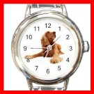 American Cocker Spaniel  Dog Pet Round Italian Charm Wrist Watch 469