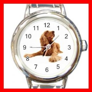 American Cocker Spaniel  Dog Pet Round Italian Charm Wrist Watch 469
