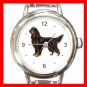 Gordon Setter Dog Pet Round Italian Charm Wrist Watch 470